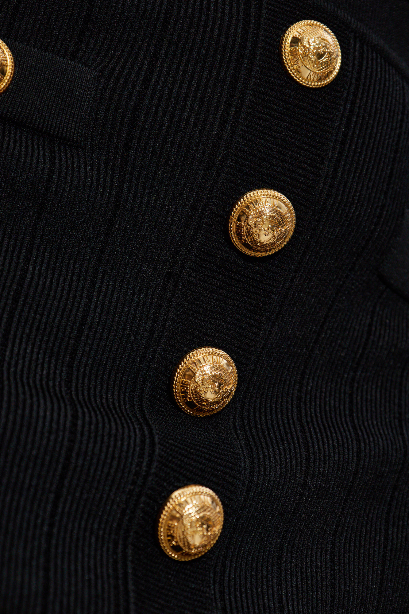 ワンピース BALMAIN Women Short Skirts EF1LB290KB07OPA Black Black Skirt with decorative buttons Balmain - Vitkac AS